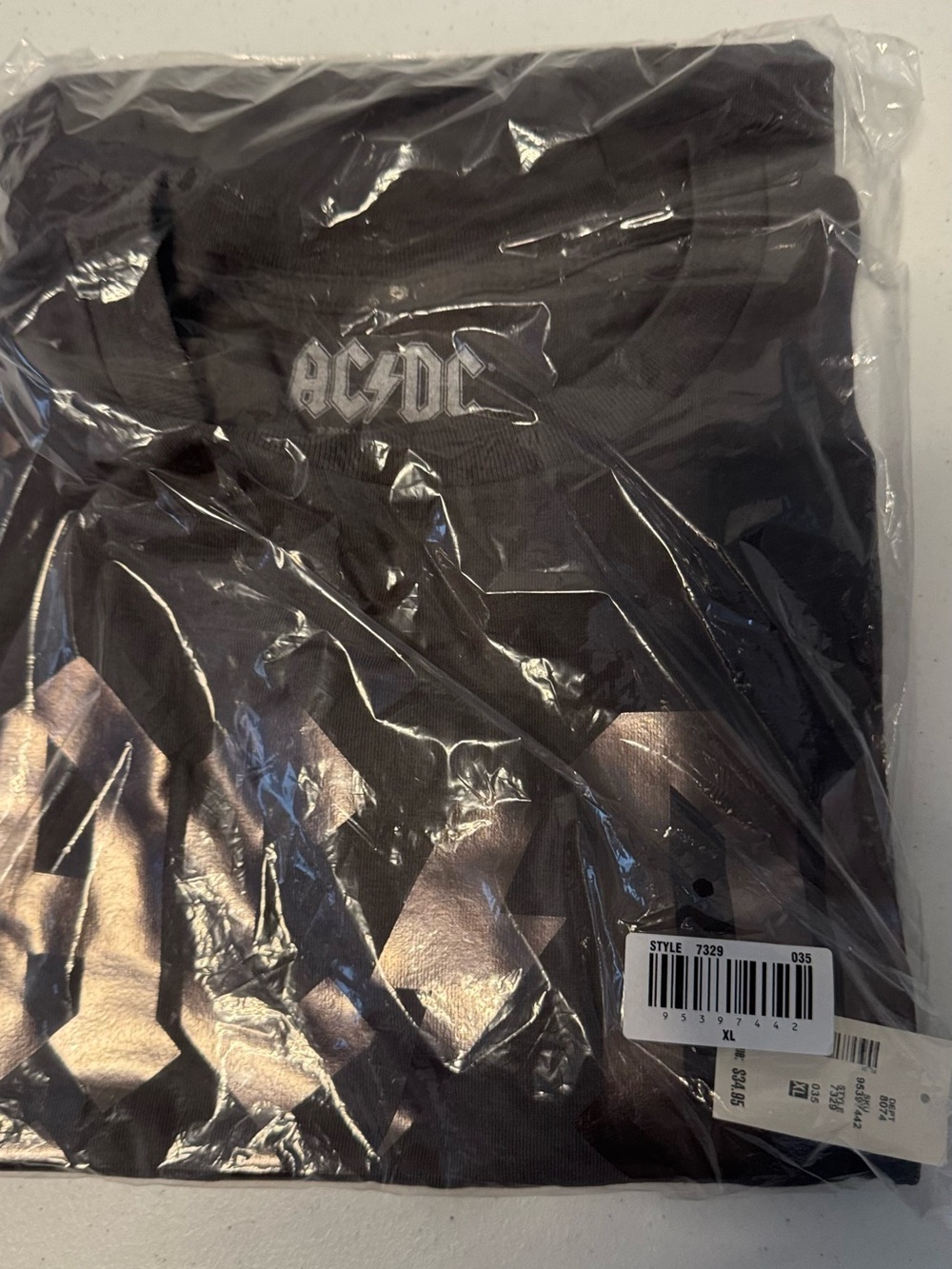 Hybrid Apparel Black AC/DC Metallic Graphic Short Sleeve Tee
